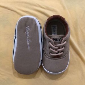 Ralph Lauren Khaki Vaughn Canvas Shoe